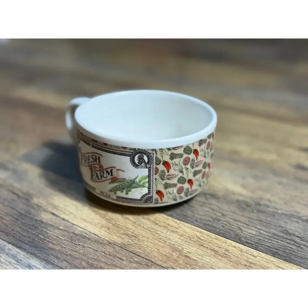 Vintage Houston Harvest Fresh From The Farm Soup Mug Carrots Peas